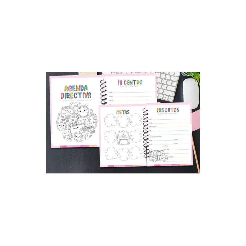 Agenda Directora Primaria/pree Personalizable 2026 Cute