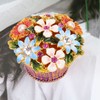 Flower Basket Jewelry Box Exquisite Vintage Hand Painted Metal Trinket