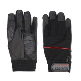 Otafuku Glove Synthetic Leather Gloves PU-KING PLUS [Synthetic Leather with Heat Insulation] K-37 Black x Red M