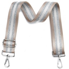 Purse Strap Silver Hardware Wide Bag Straps Replacement Crossbody Adjustable Shoulder Strap for Purses Canvas Tote Handbags