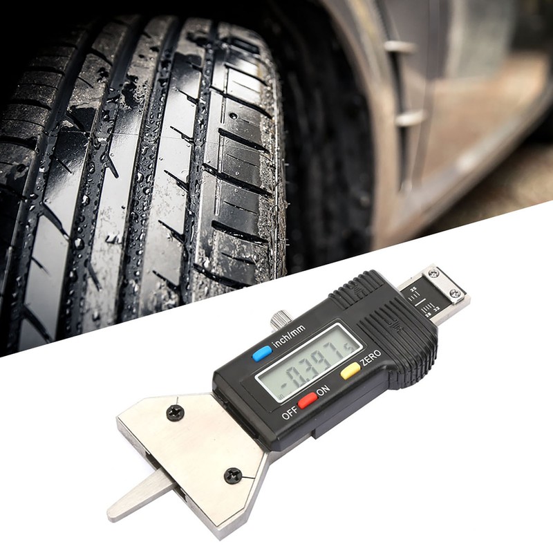 Tire Detection 0‑25mm LCD Digital Tire Depth Gauge 0.01mm Tread