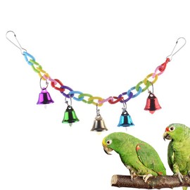 Bird Swing Bird Toy Bird Parrot Swing Bird Cages Accessories Hanging Toy with Bells