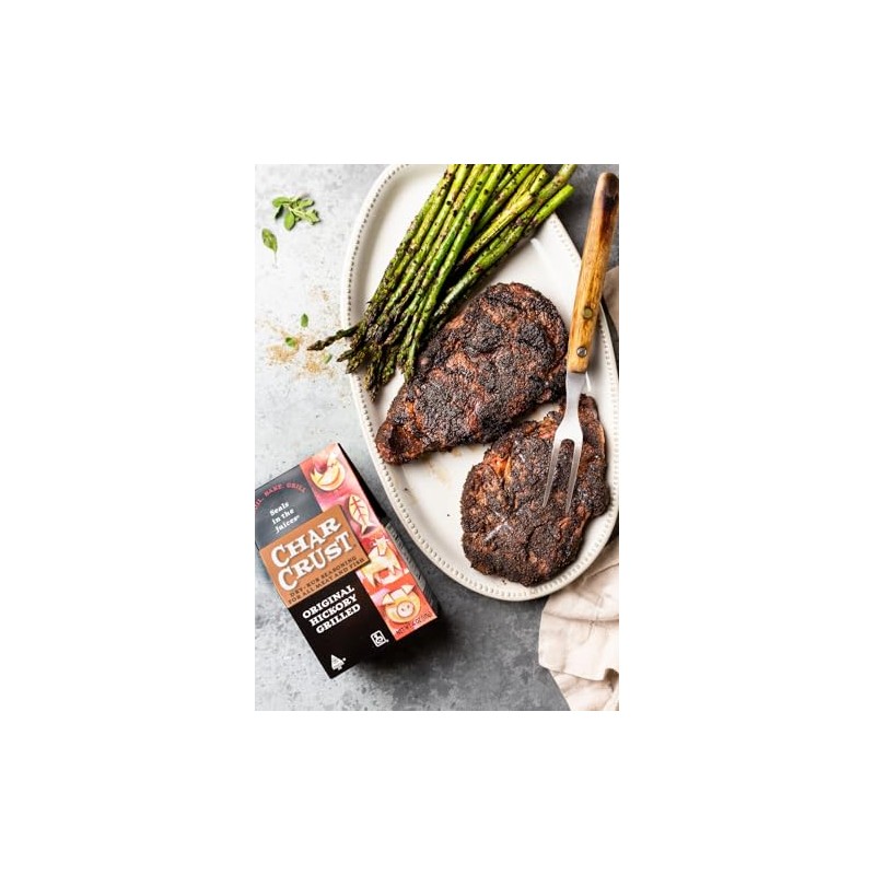 Char Crust Dry-Rub Seasoning, Original Hickory Grilled, 4 Ounce (Pack
