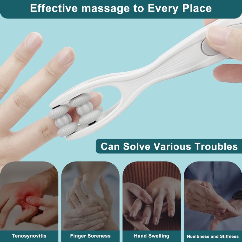 2 Pcs Finger & Hand Massager Roller, Finger Roller Massager,