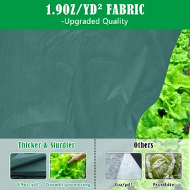 UQM 10 X 33 Ft Plant Covers Freeze Protection, 1.9oz/Yd² Thickened Frost Cloths Blankets for Outdoor Plants, Frost Protection Plant Cover for Winter Vegetables Plants Raised Bed