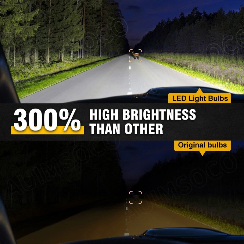 AUIMSOCO 9006 9005 LED Headlights High Low Beam Bulb Cool