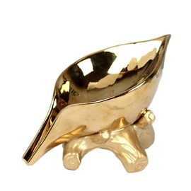 Queen-b Soap Rest Leaf, Water Flowing, Soap Dish, Drainer, Soap Holder, Tray, Soap Stand, Stylish, Cute, Soap, Facial Washing, Bathroom, Washroom, Kitchen, (Gold)