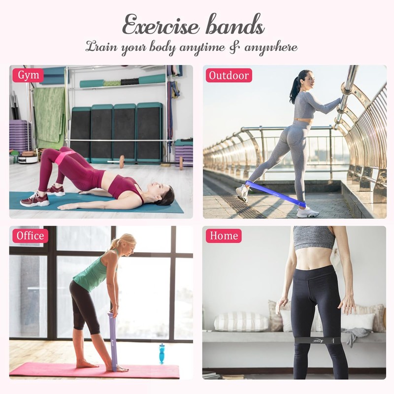 VEICK Resistance Loop Bands Set, Easy Fitness Bands with 5