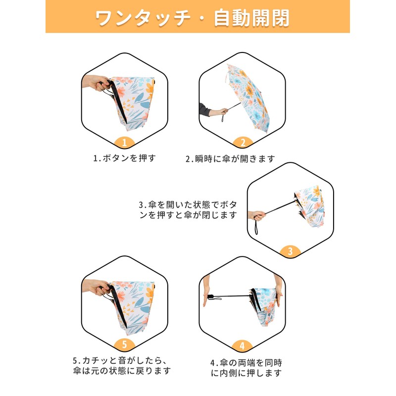 Parasol, Ultra Lightweight, UV Protection, Thermal Blocking, One-Touch Automatic Opening/Closing,