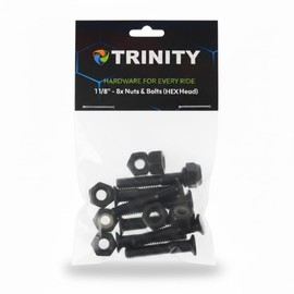 Trinity Skateboard Hardware – 8 X viti & Lock Nuts – Tenuta sicura (esagono incassato, 1 1/8")
