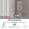 Hot Flow Satin Nickel Cascade Corner Modern TRV Thermostatic Radiator