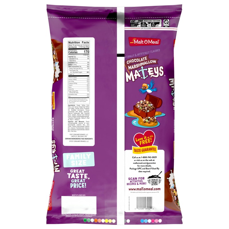 Mom Brand Chocolate Marshmallow Mateys, 24 Ounce