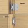 6 Pack 3 Pairs 3/8" Inset Kitchen Cabinet Door Hinges,