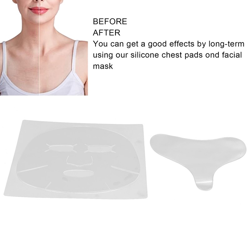 2 In 1 Facial Chest Pad Set Reusable Silicone Home