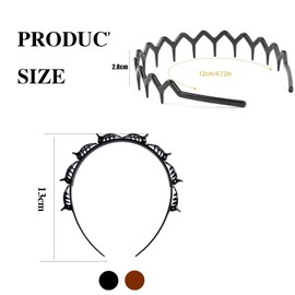 4pcs Clip Headbands, butterfly clip headband, Zig Zag Headband, Non-Slip Double Bangs Hairstyle Hairpin Multi-Layer for Fashion Girl Hairband