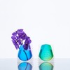 D-BROS公式 FLOWER VASE フラワーベース／ショートサイズ (ブルー＆グリーン, ショートサイズ)