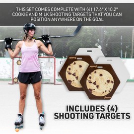 Franklin Sports Shooting Targets - Hockey + Lacrosse Goal Shooting Targets + Training Equipment - Shooting Targets for Hockey + Lacrosse Practice - Shooting Practice Targets for Hockey + Lacrosse Goal