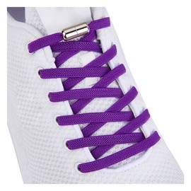 anan520 Tieless Elastic Shoe Laces, No Tie Shoelaces for Kids/Adults Purple