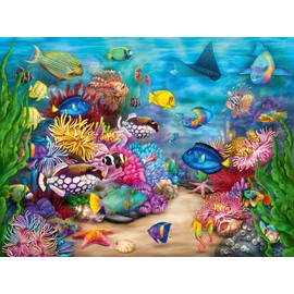 Ravensburger Tropical Reef Life 750 Piece Large Format Jigsaw Puzzle for Adults - 17458 - Every Piece is Unique, Softclick Technology Means Pieces Fit Together Perfectly
