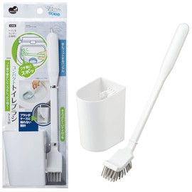 Mameita TS-312 Toilet Brush with Case, White, Made in Japan, Easy to Clean Border, Good Drainage, Brush: 1.0 x 1.6 x 9.8 inches (2.6 x 4 x 25 cm), Case: 2.0 x 2.8 x 3.5 inches (5.2 x 7.2 x 8.9 cm)