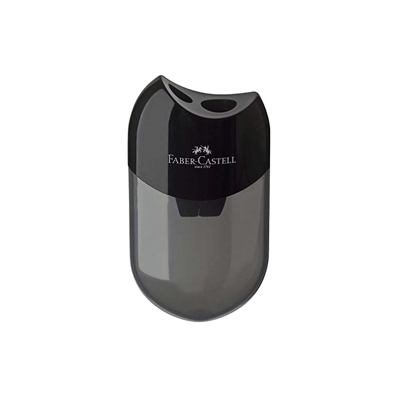 Faber-Castell - 183500 - Double Sharpener - Housing Colour: Black/Transparent