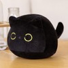 Zaloife Black Cat Cuddly Toy, Plush Toy Cat 18 cm,