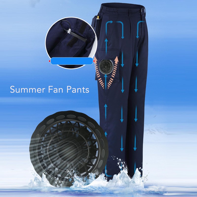 Summer Fan Pants Air Conditioning Cooling Pants Outdoor Work Construction