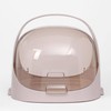 Two-Way Open Transparent Cosmetic Organizer Organizer (Dusty Pink)