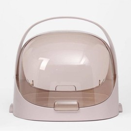 Two-Way Open Transparent Cosmetic Organizer Organizer (Dusty Pink)