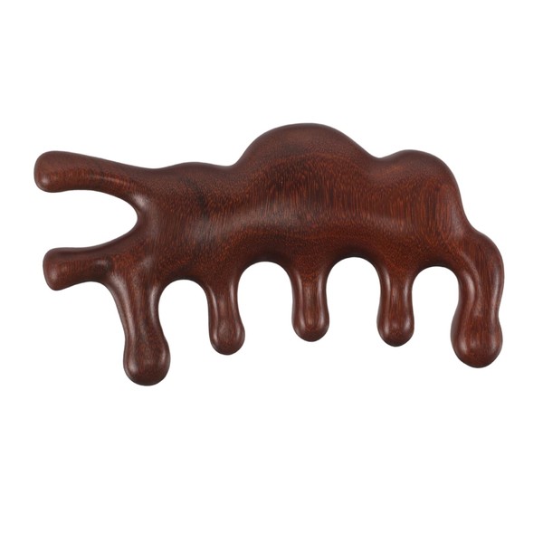 SAFIGLE Sandalwood Scalp Massager Comb Wooden Wide Tooth Static Head