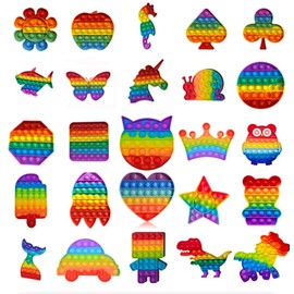 Ranzah Fidget Toy, Anti-Stress Toy, Push Pop Toy, Sensory Bubble Mushroom Toy for Kids and Adults, Toy (Circle)