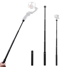 73cm Aluminum Monopod Extension Rod Stick Action Camera Smartphone Gimbal Stabilizer for GoPro with Action Camera Adapter for DJI Osmo Action by USKEYVISION (MT-2)