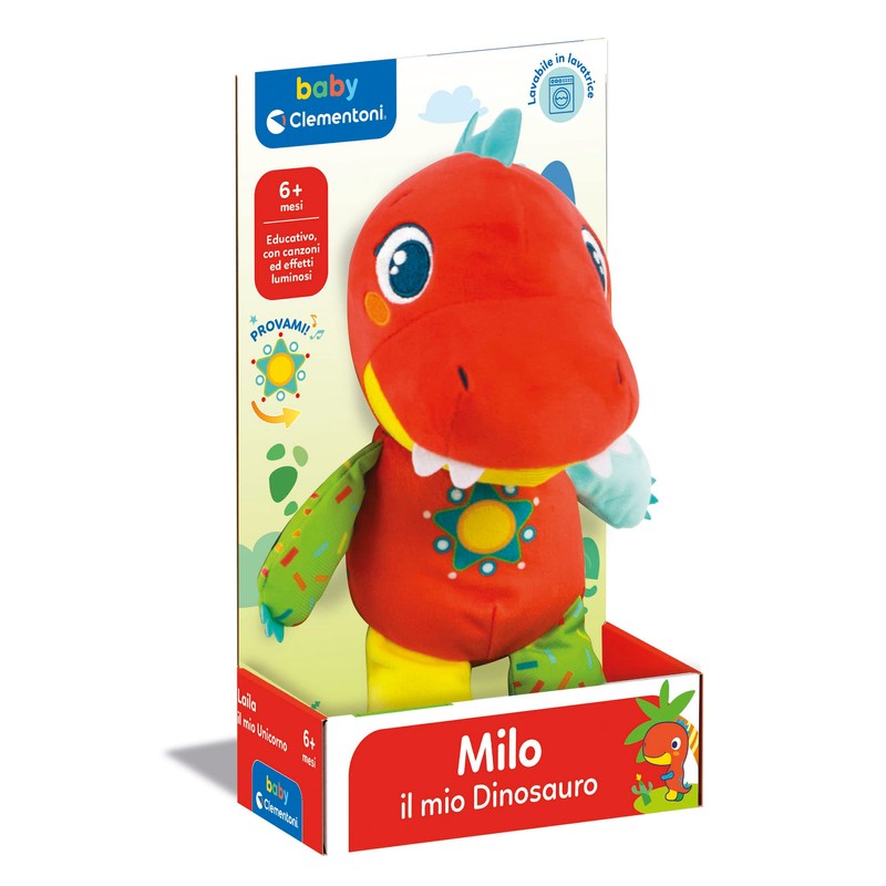 Clementoni 17773 Milo Il Mio Dinosaur - Plush Toy Multisensory