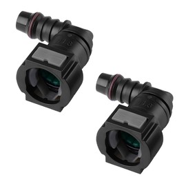JNNJ Pack of 2 Car Quick Coupling for Fuel Lines, Fuel Line Quick Release Plastic Connector, Angled 90 Degrees, 7.89 mm ID6 Elbow Head, Durable
