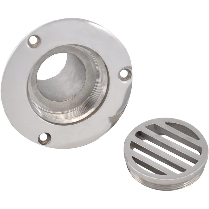JT-HLM Marine Boat Deck Floor Drain Scupper 1-1/2 Inch(38mm) Stainless