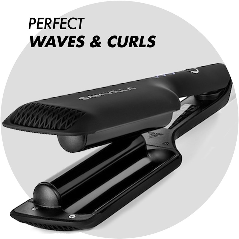 Sam Villa Pro Results Double-Barrel Hair Waver Iron with Variable