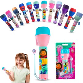 SRV Hub Gabby's Dollhouse Non-Slip Big Torch, 16cm Flashlight for Kids Gift 3+ Years, Light Pink Water Resistant Night Light for Camping Hiking Outdoor | Energy-Saving