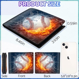 ZHIMEBYE Boys Wallet for Teens, Cool Kids Wallet for Boys Ages 8-10/9-12/11-15 with Wallet Card, Funny Leather Bifold Rfid Blocking Wallet, Coin Pocket Id Window for Men Boy Birthday Christmas Gifts