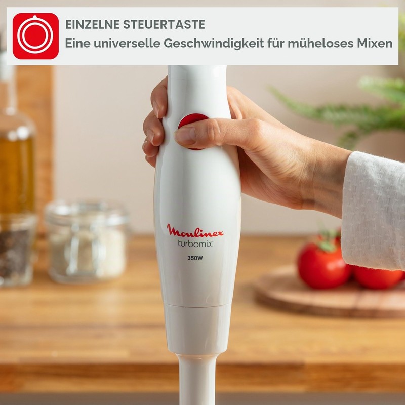 Moulinex Turbomix DD12A1 Hand Blender, 350 W, Ergonomic Handle, 2