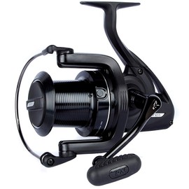 Fox FX11 Fishing Reel, Graphite Body, Super Slow Oscillation, 5 Stainless Steel Bearings, Rotor Brake, 95cm Line Retrieve, Right Hand, Black, Silver