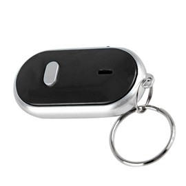 Whistle Key Finder,Keychain Locator Tracer,Voice Control Anti-Lost Device for Pet Keychain Locator, Key, Suitcase(Black)