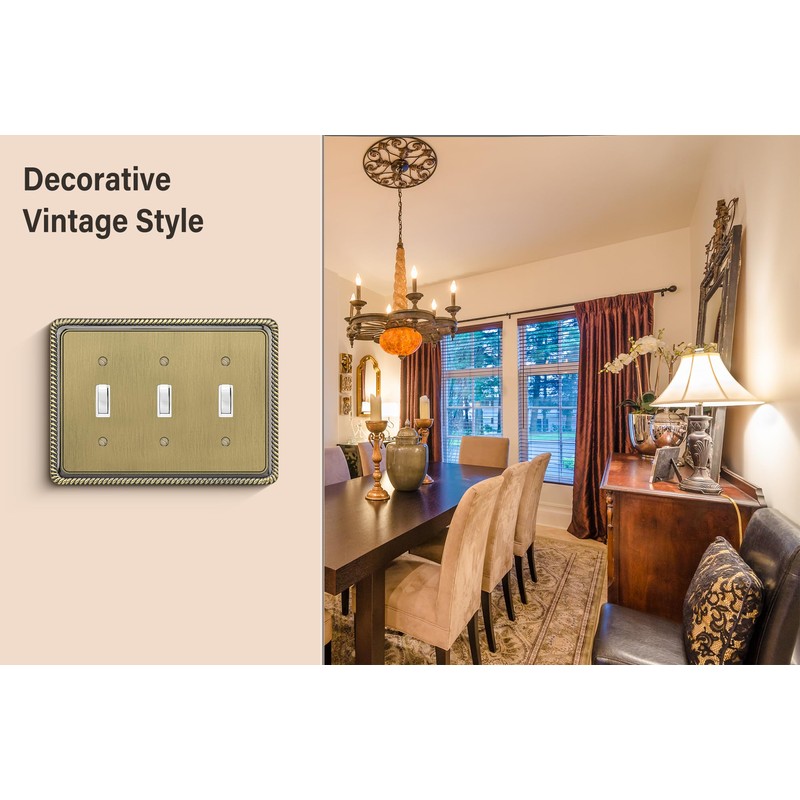 Henne Bery Rope Edge Decorative Wall Plate Switch Plate Outlet