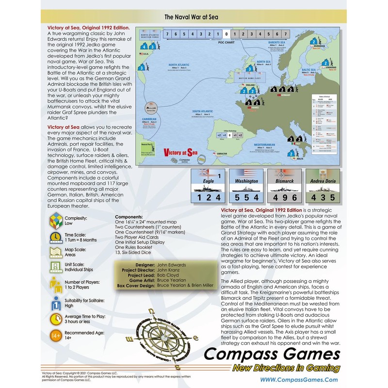 Victory at Sea, Original 1992 Edition Board Game