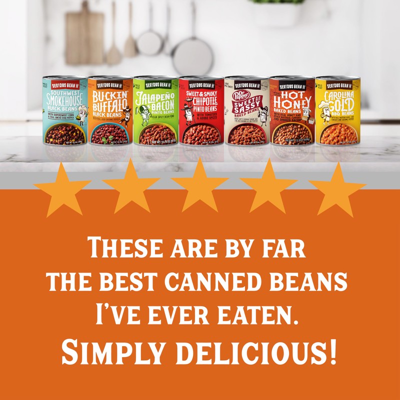 SERIOUS Bean Co Hot Honey Baked Beans with Real Honey