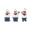Deco 79 Polystone Chef Sculpture, Set of 3 5", 5",