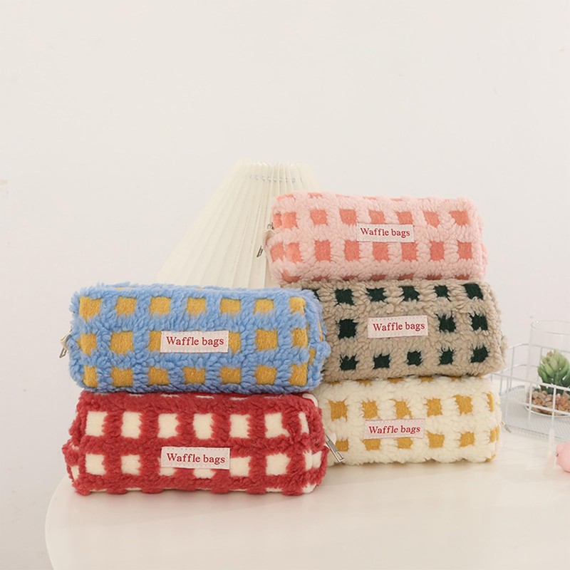Pencil Case, Cute Pen Case, Fluffy, Pen Pouch, Simple, Zip