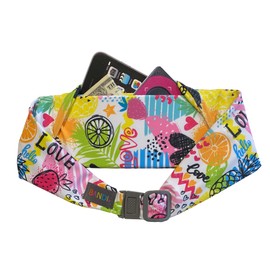 BANDI KIDS Pocket Belt for Medical, Sports, Play, Comfortable Adjustable Fit, Made In USA (Love Doodle)