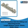Door Bolts 6 Inch Satin Chrome Flat Bolt Surface Door
