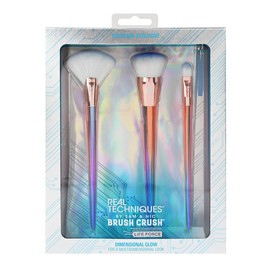 REAL TECHNIQUES BRUSH CRUSH LIFE FORCE DIMENSIONAL GLOW SET, REAL TECHNIQUES