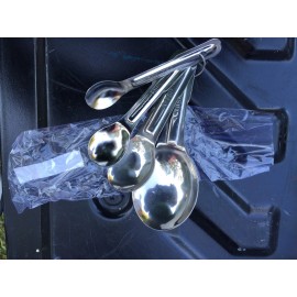 winco NEW WINCO - 4-PIECE STAINLESS STEEL MEASURING SPOON SET